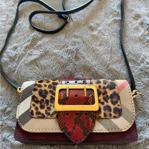 Preloved Burberry Leopard Print Crossbody Bag great condition original dust bag